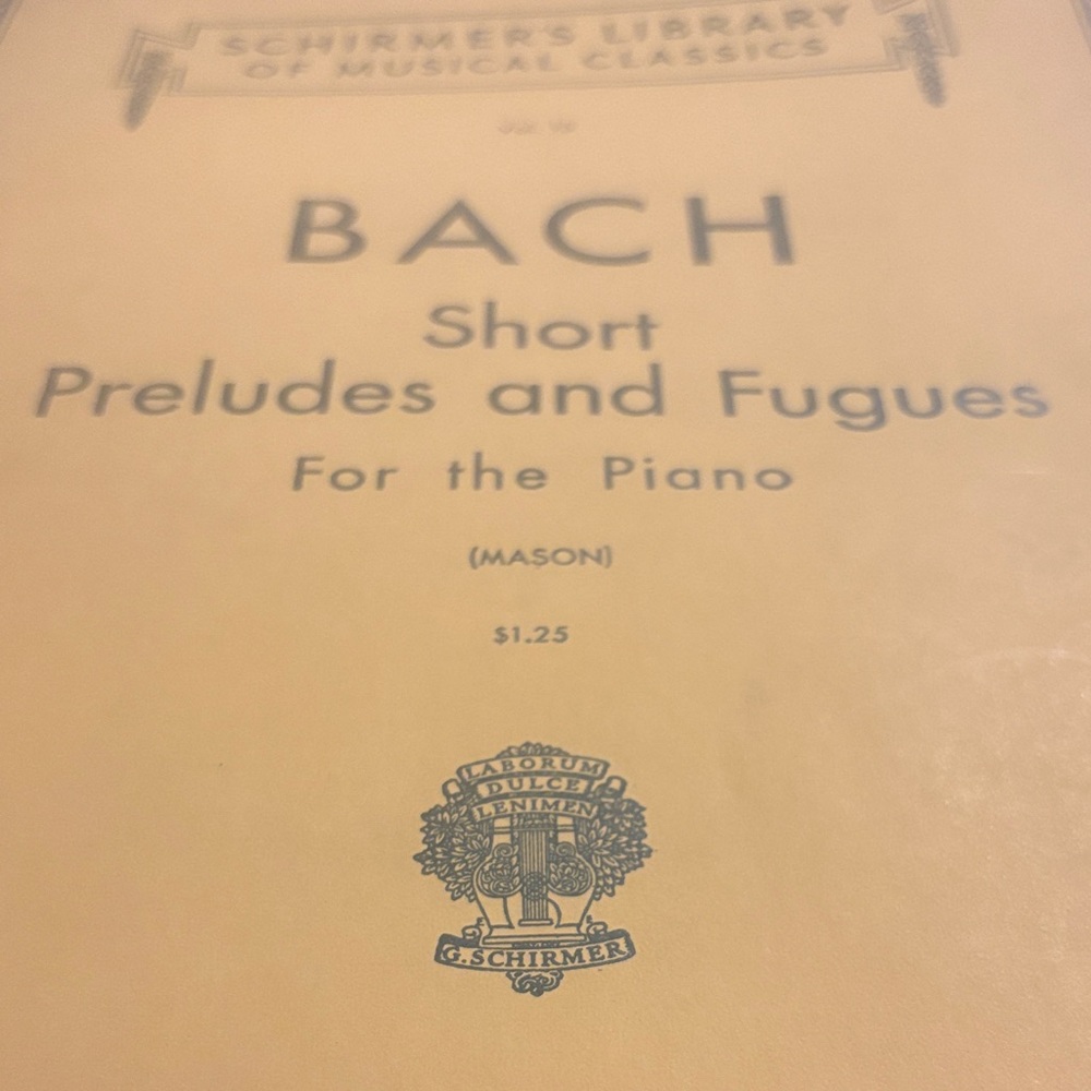 Bach Short Preludes and Fugues Sheet Music
